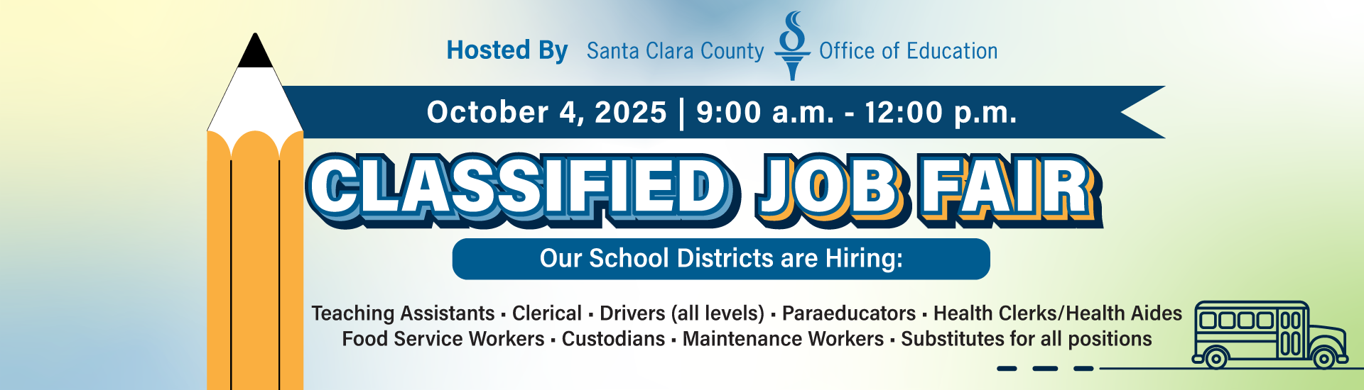 Job Fair 2025, October 4th, 9:00 am to 12:00 pm.