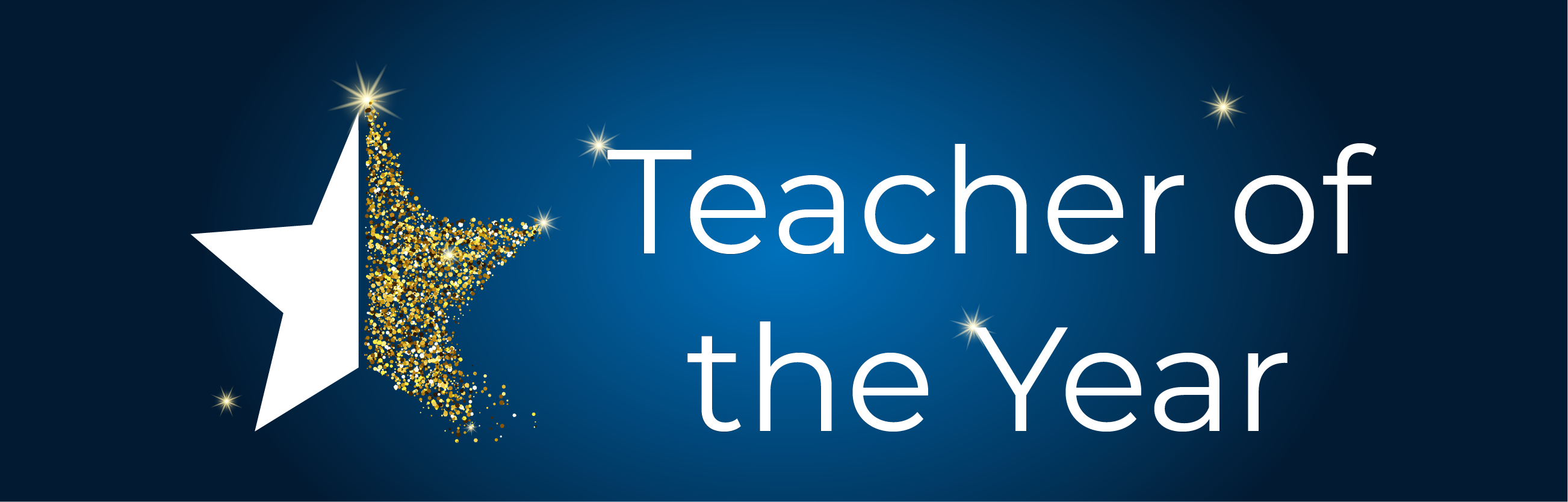 teacher of the year header with gold star
