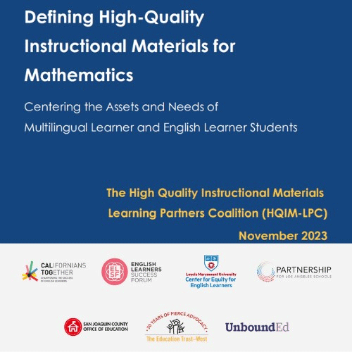 Defining High-Quality Instructional Materials for Mathematics cover