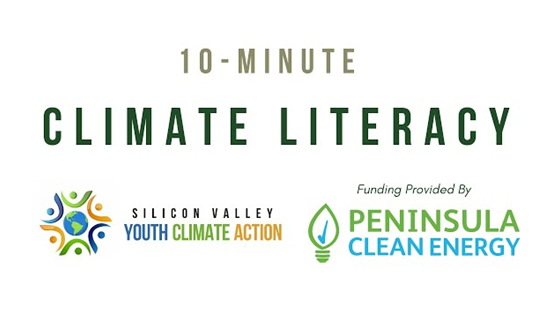 Cover for 10-minute Climate Literacy Video with SVYCA and Peninsula Clean Energy Logos