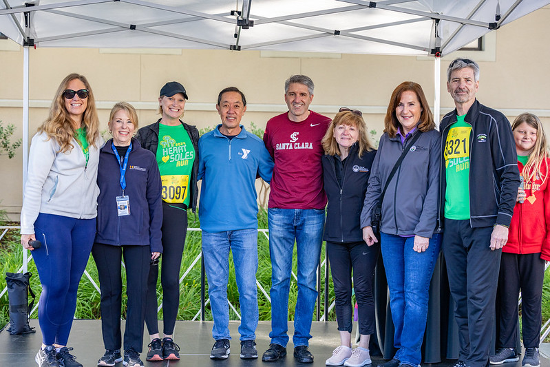 Group photo with Dr. Dewan at the Heart and soles Run 2024