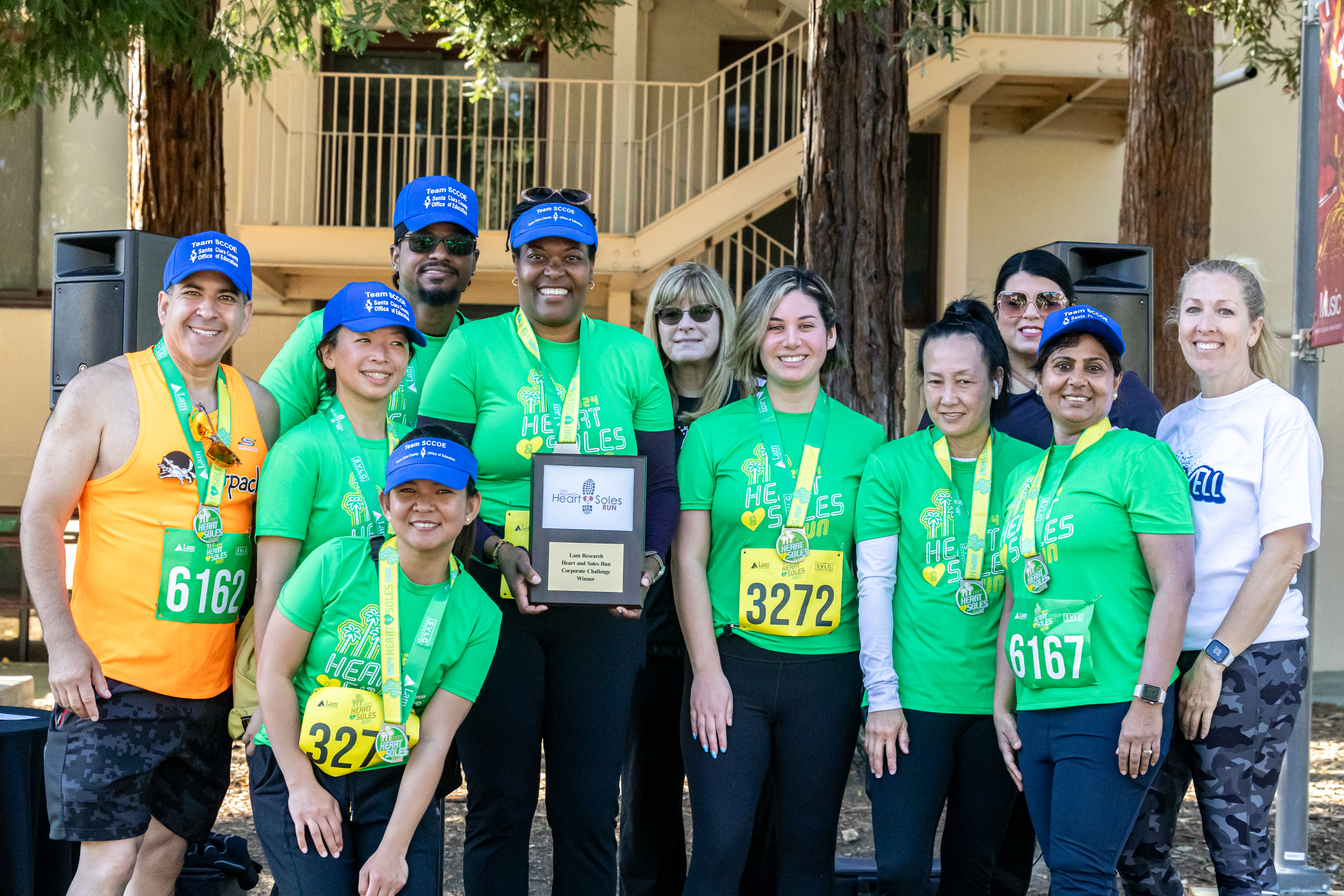 Group of people at the Heart and Soles Run 2024