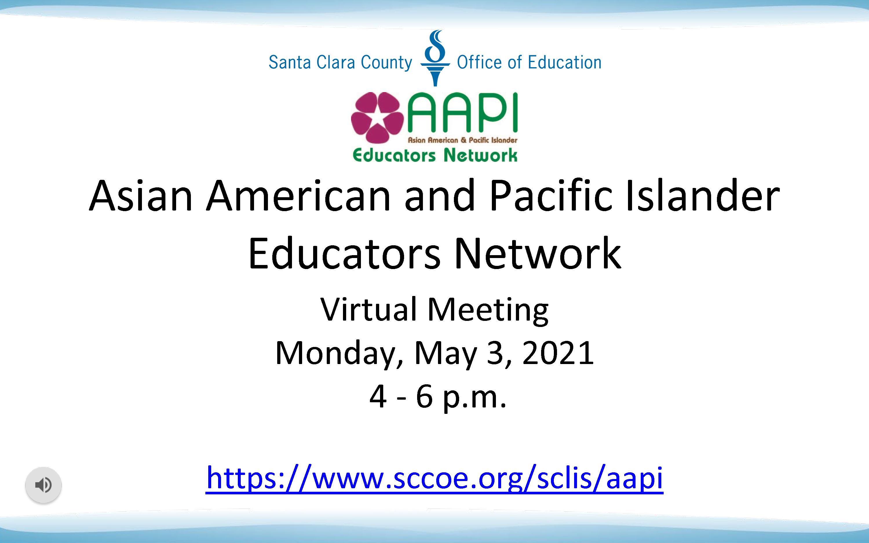 AAPI Educators Network May 3, 2021 PPT Cover Slide