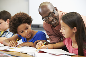 Teacher and students in classroom